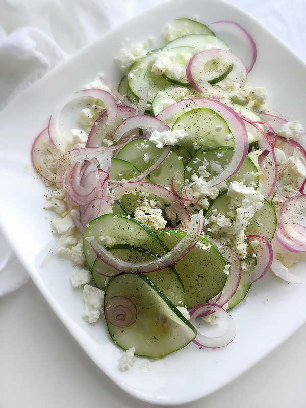 Fresh and Easy Cucumber Feta Salad Recipe! 