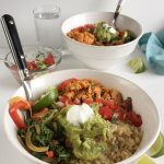 barbecue salmon burrito bowl