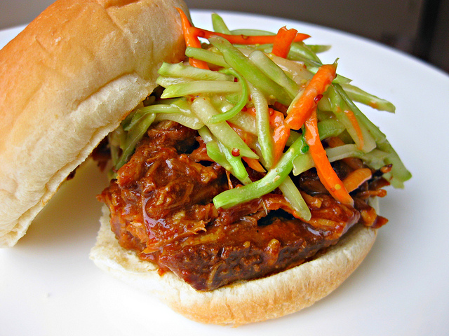 Crock Pot Pulled Pork with Tart Apple Slaw