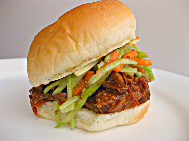 Crock Pot Pulled Pork with Tart Apple Slaw