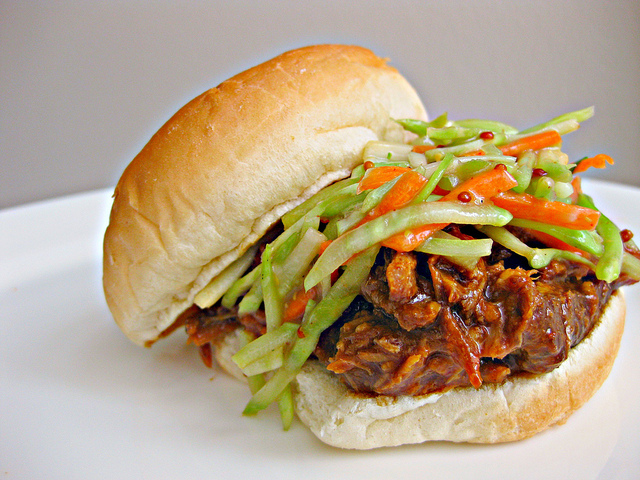 Crock Pot Pulled Pork with Tart Apple Slaw