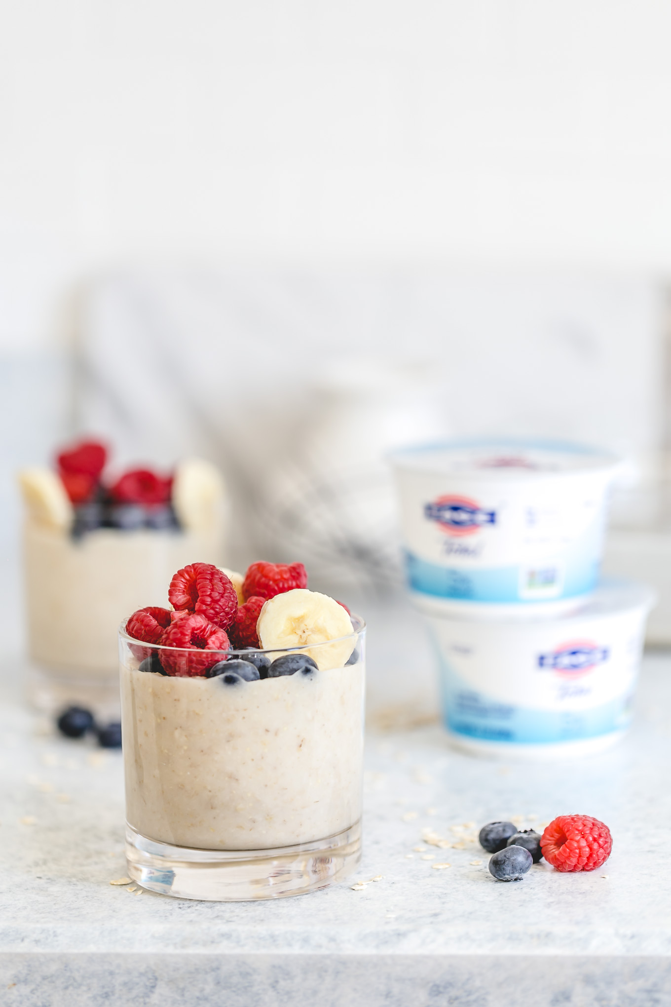 overnight oats made with greek yogurt