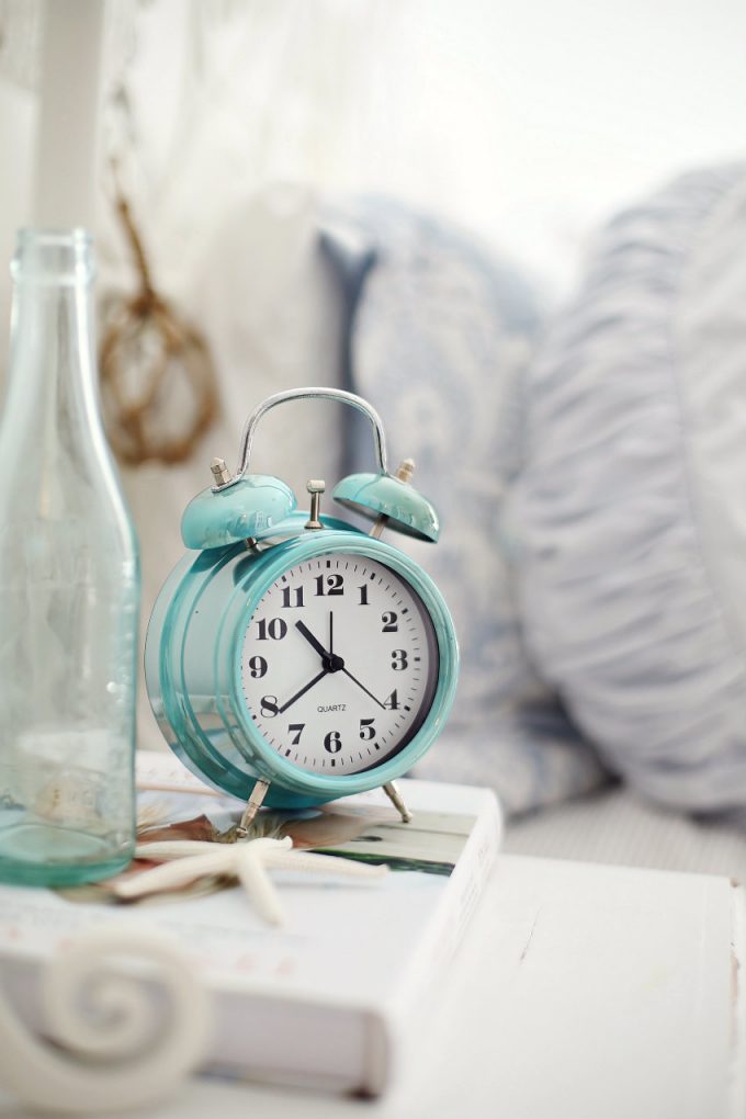 bedside alarm clock - photo by A Beach Cottage 