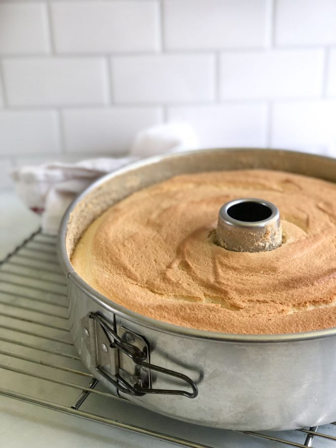 Homemade angel food cake