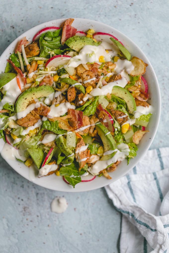 salad with chicken and bacon
