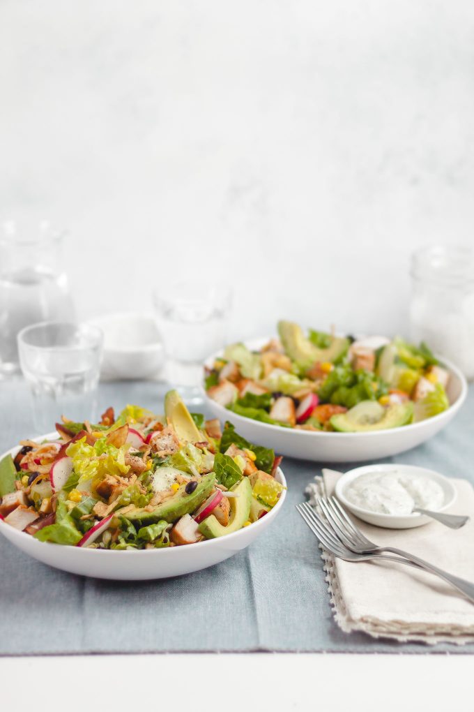 BBQ Chicken Bacon Ranch Salad