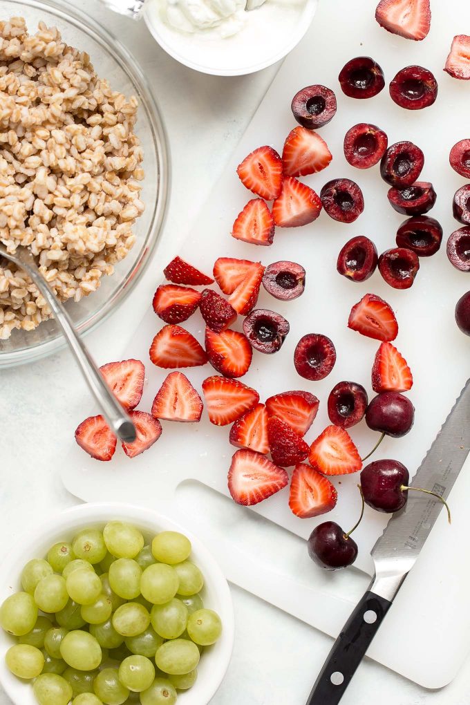 Creamy Farro Porridge with Fresh Fruit