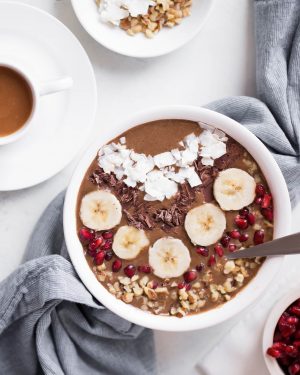Protein Cappuccino Smoothie Bowls