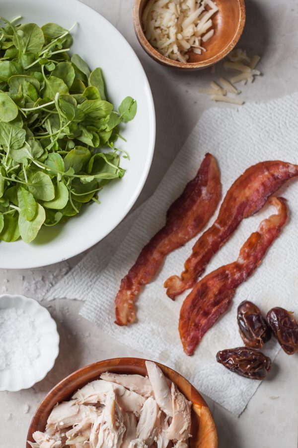 Chicken Bacon Cheddar Salad with Medjool Dates