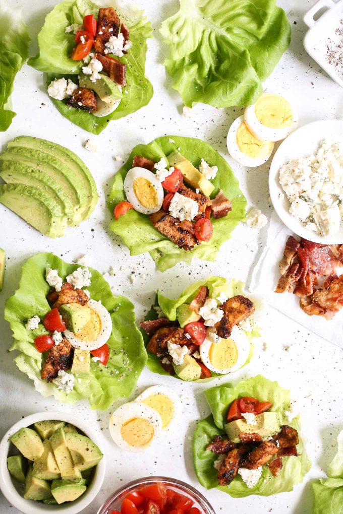Chicken Cobb Lettuce Wraps