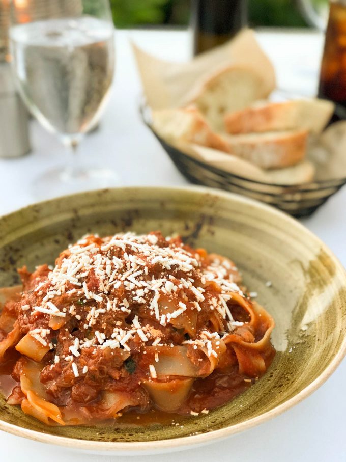 pasta with lamb ragu at ferraro's four seasons maui