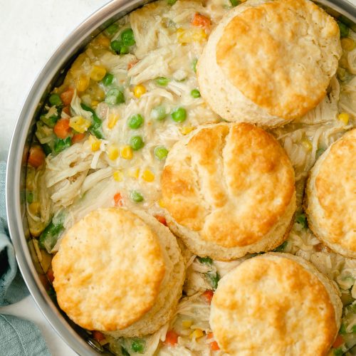 Easy Chicken Pot Pie with Biscuits