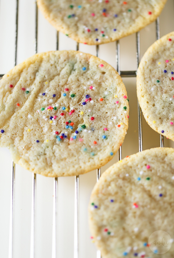 Easy Slice and Bake Sugar Cookie Recipe! These are rich with vanilla flavor and have a buttery, chewy texture, too. Make the dough, wrap it in wax paper, and freeze! Now you have slice and bake cookies anytime. 77 calories per cookie!