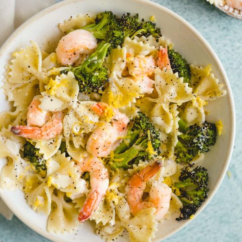 easy pasta with shrimp and broccoli