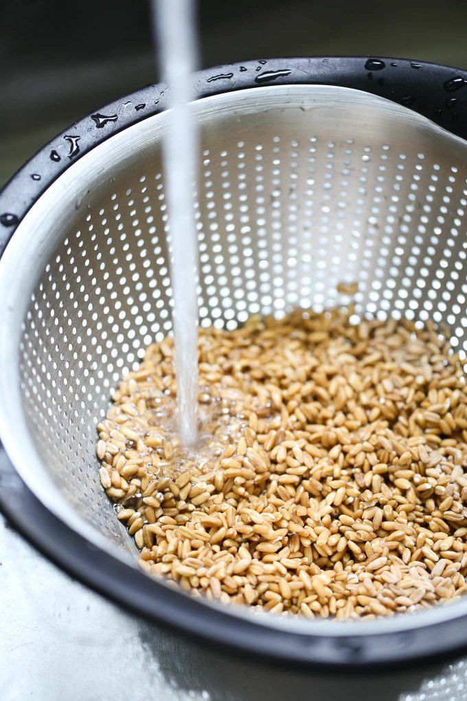 rinsing farro before cooking