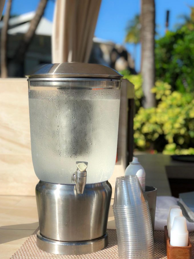 water stations at Four Seasons Maui
