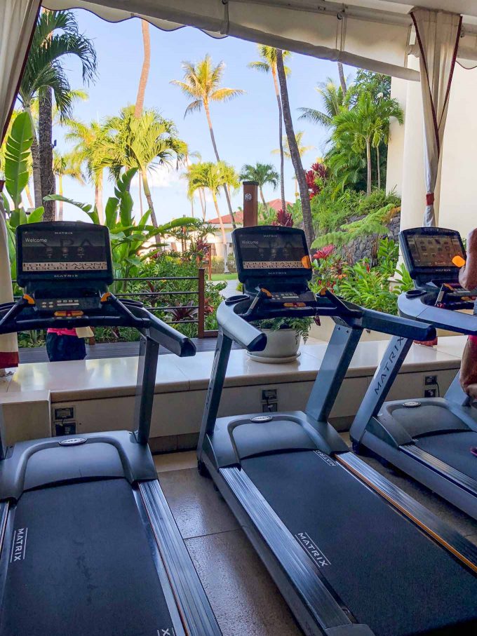 indoor outdoor fitness center at four seasons maui