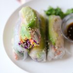 Sriracha Salmon Summer Rolls - fresh, spicy, and easy to make!