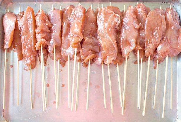 Asian Glazed Chicken Skewers