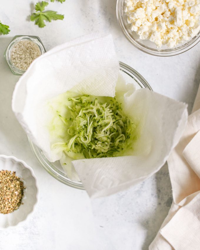 Add grated zucchini to burgers for moisture and bulk!