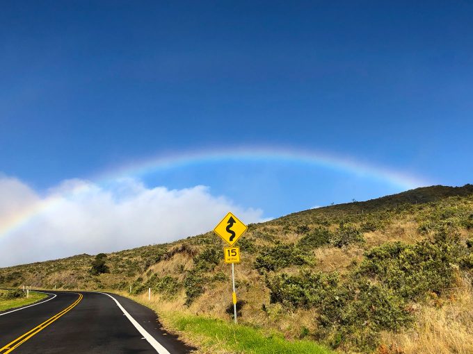 driving up mt haleakala