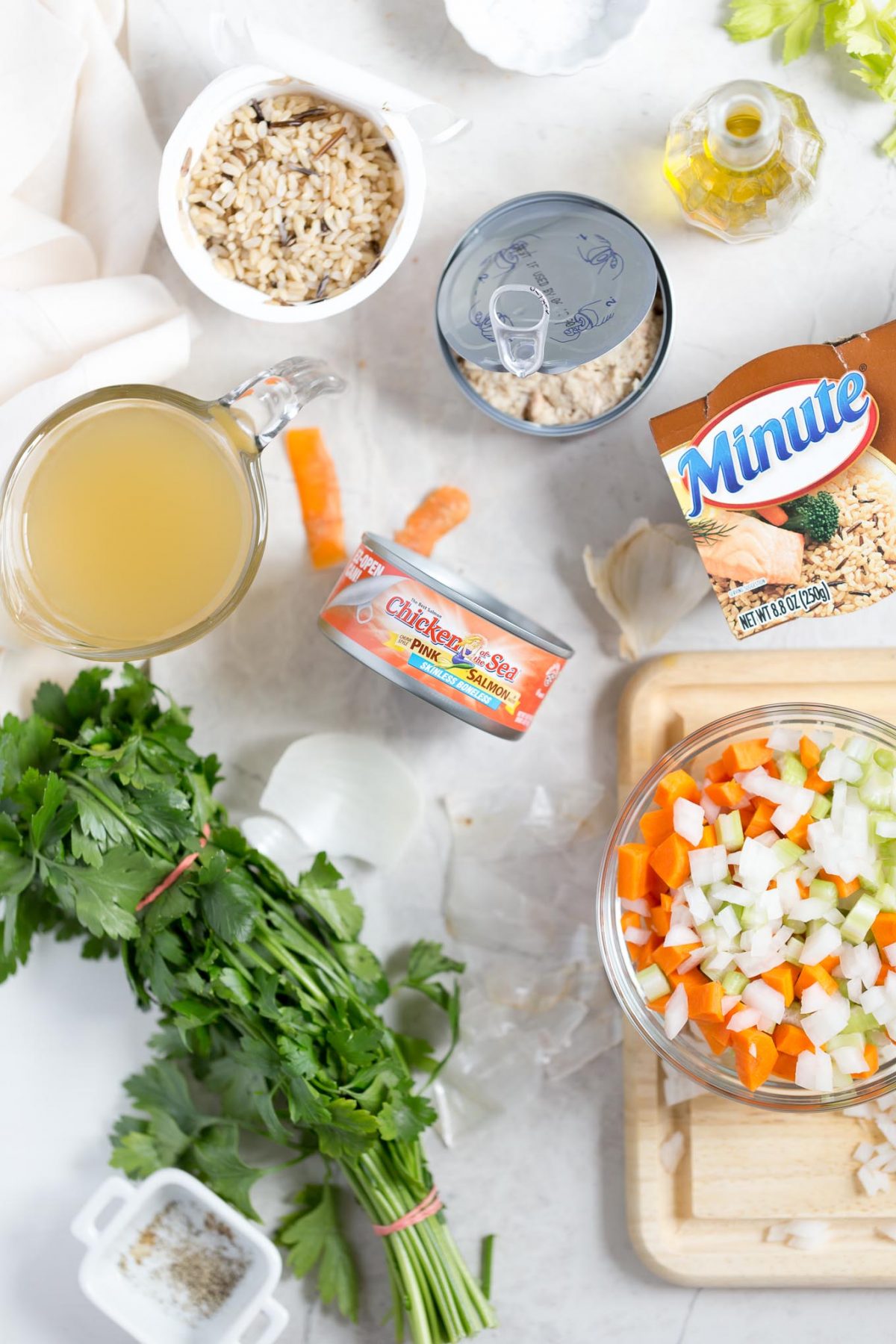 Hearty Salmon and Wild Rice Soup in a Hurry - A comforting, wholesome, and hearty soup with broccoli, onion, celery, carrot, salmon, and brown and wild rice in 30 minutes! 