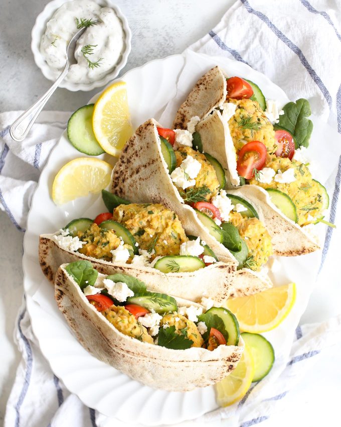 Herbed Salmon Pita Pockets