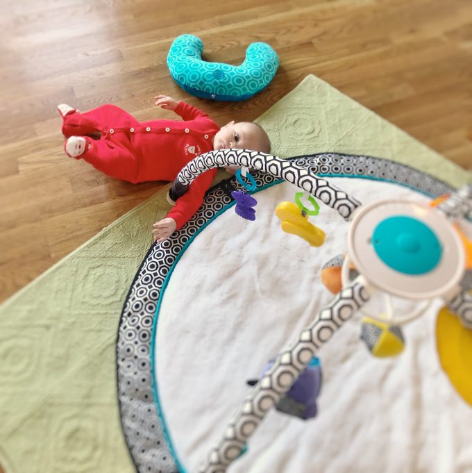 James on his play mat