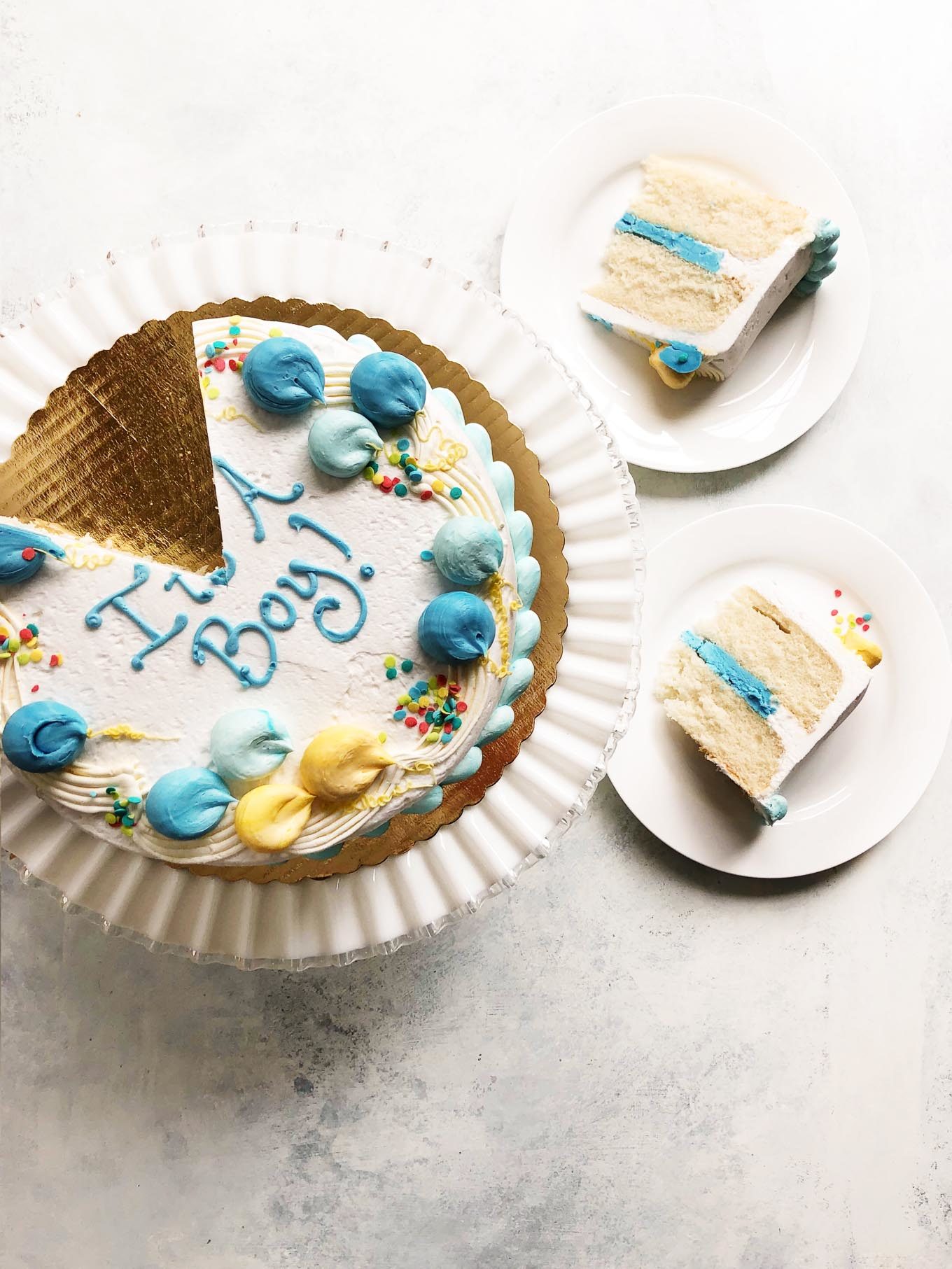 It's a Boy! gender reveal cake 