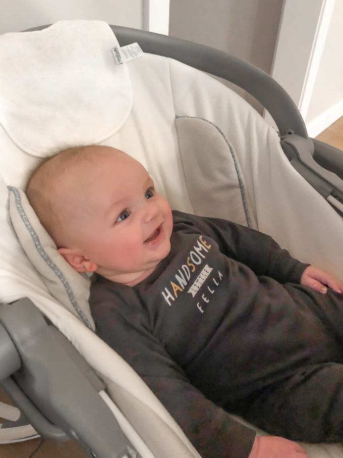 james smiling at dad
