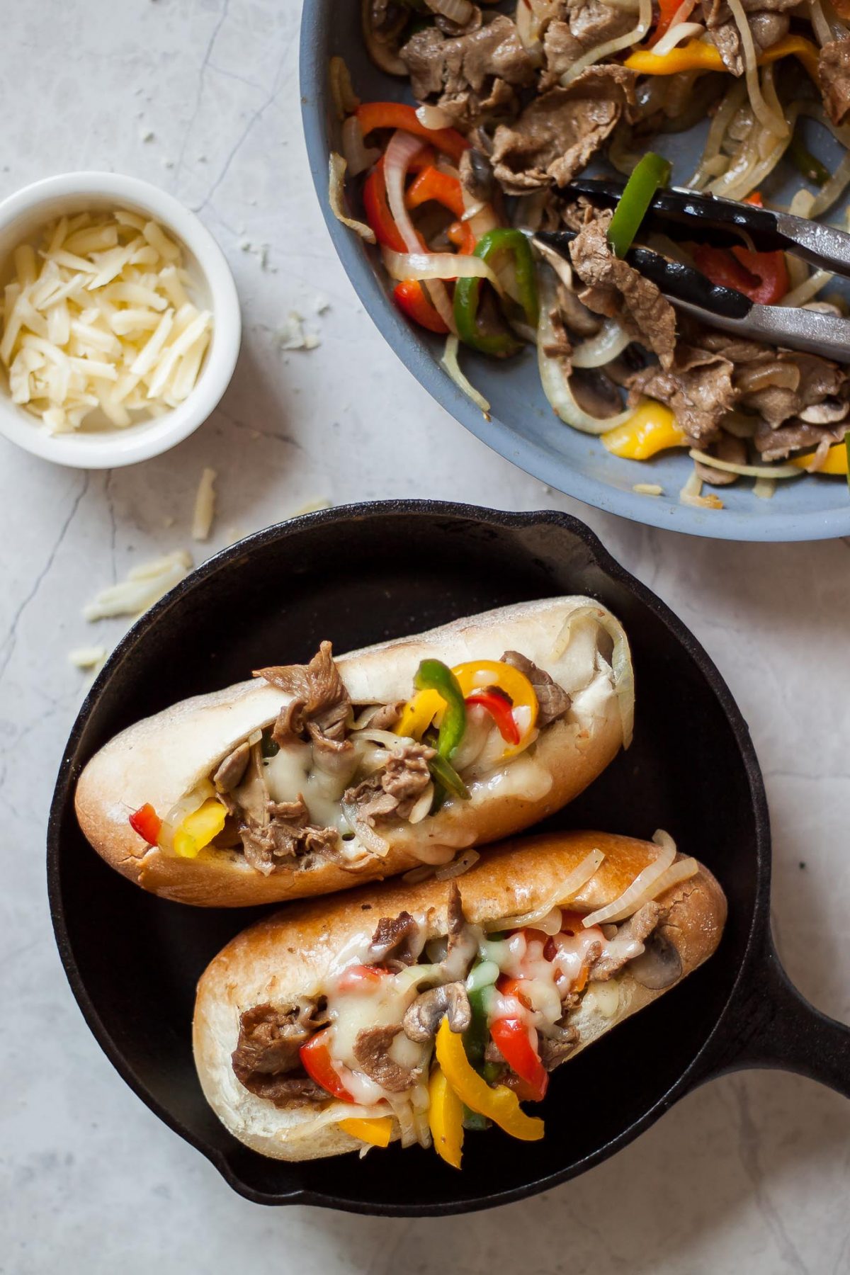 Lighter Philly Cheese Steak Sandwiches Recipe - All the flavor Philly’s best cheesesteaks with half the calories! 