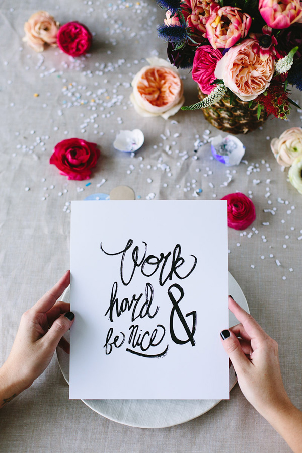Work Hard and Be Nice by Mary Costa Photography, A Blog Named Scout