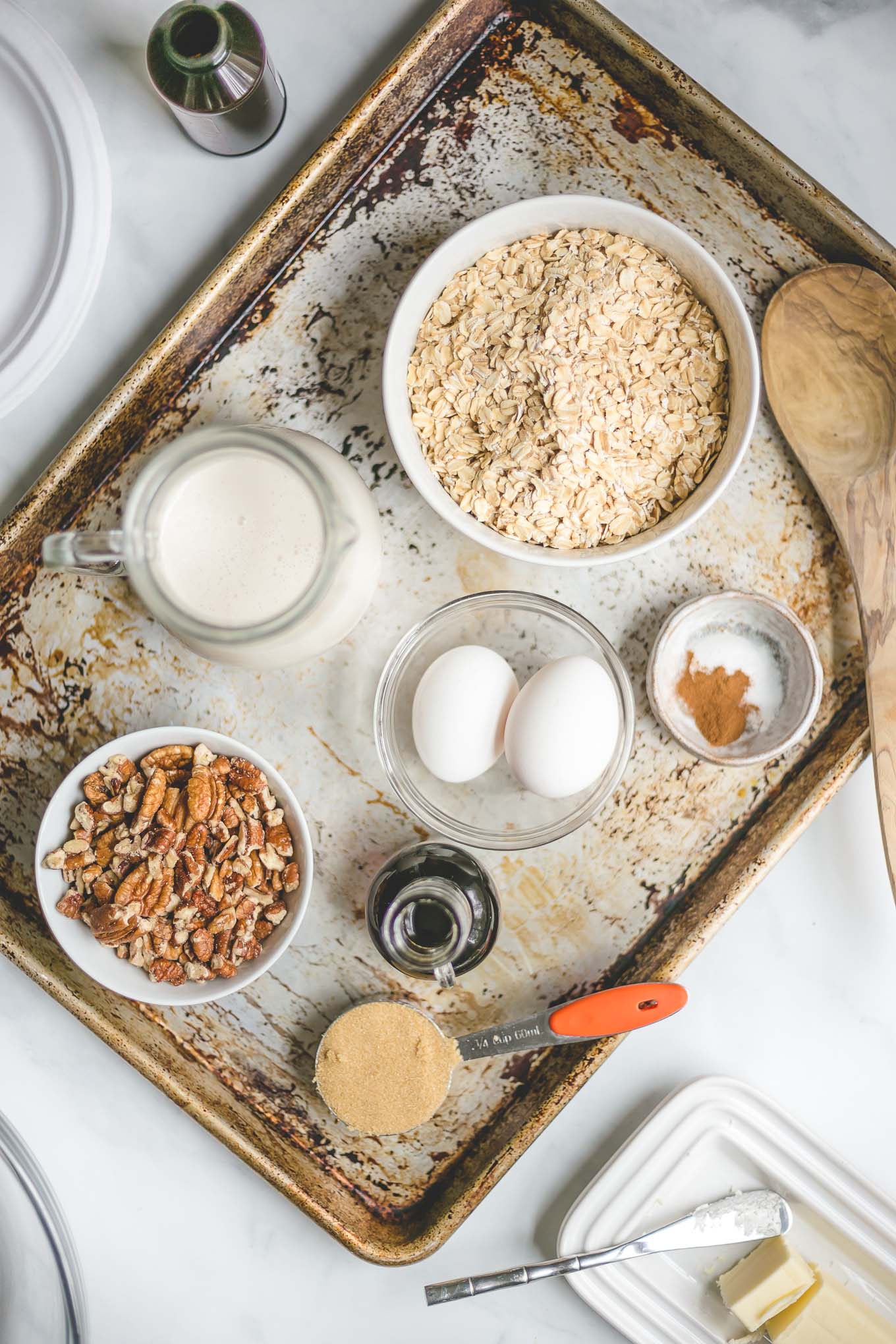 ingredients for baked oatmeal 