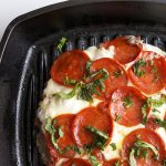 Pepperoni Meatzza Recipe! It's a low carb recipe with ground beef, sauce, cheese, and pepperoni! Add a few herbs and spices, and you've got a delicious meat pizza!