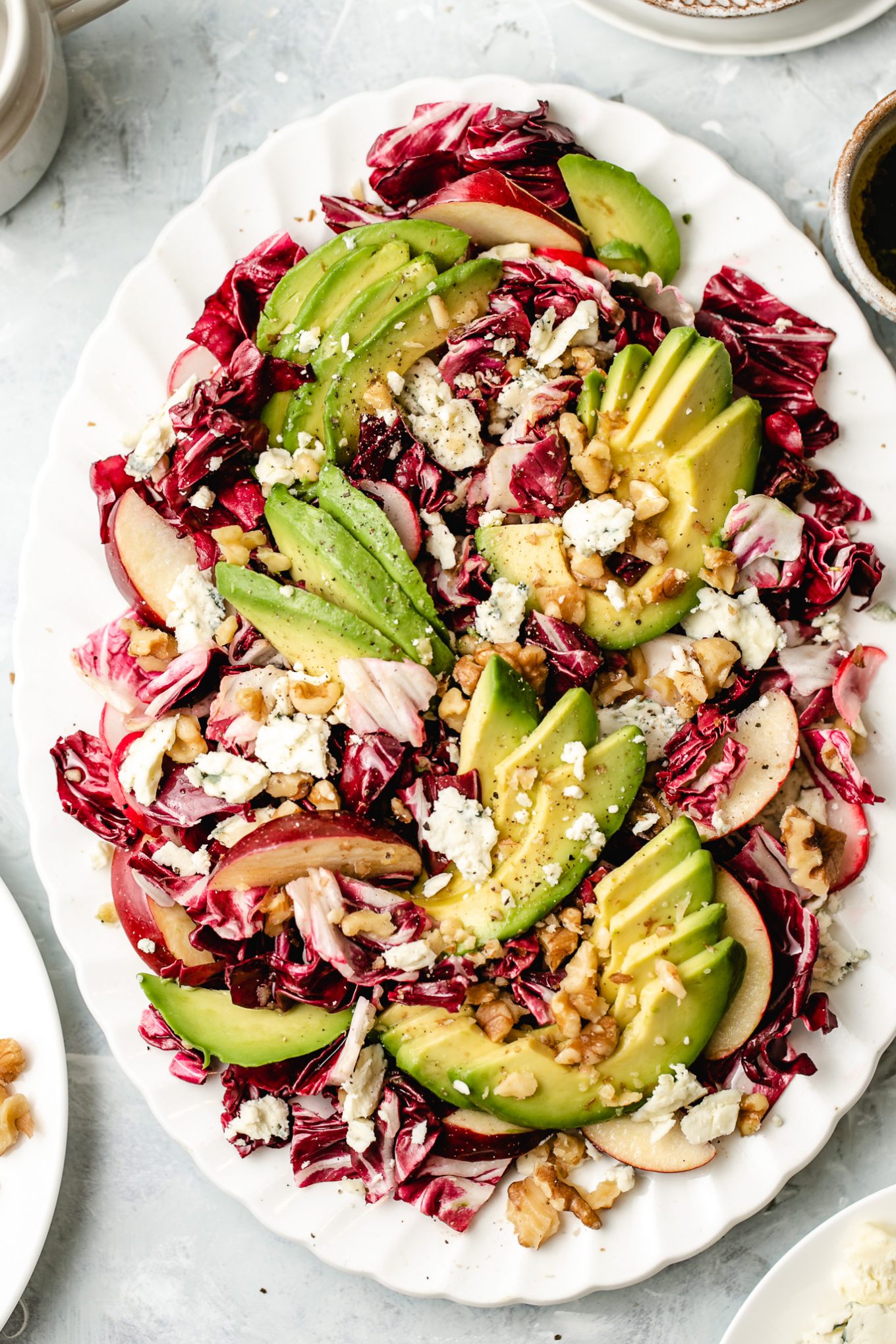 Radicchio Salad with Apple, Blue Cheese and Avocado