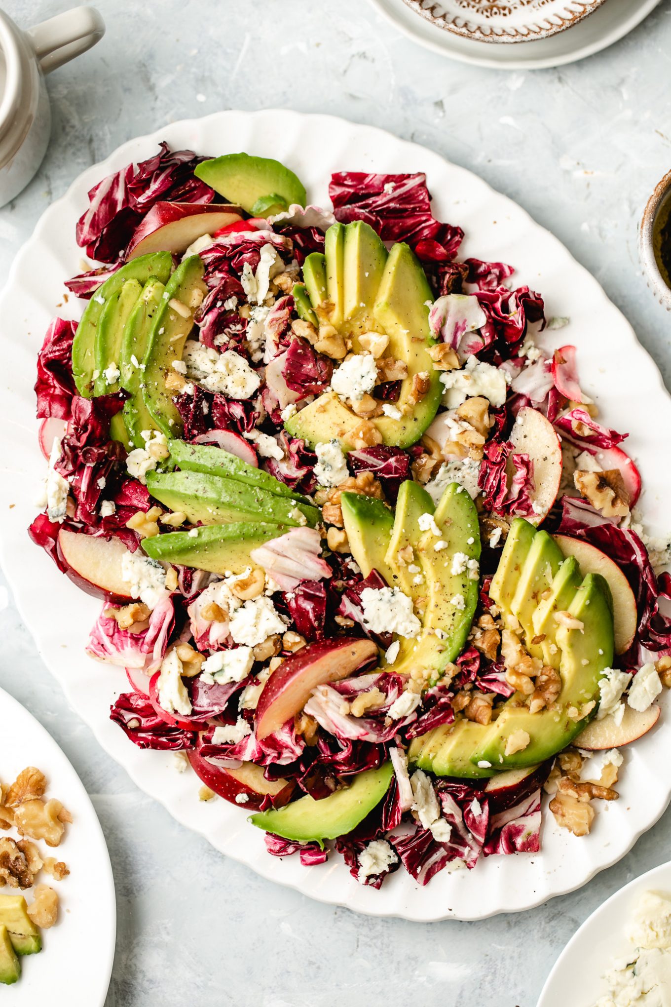Radicchio Salad with Apple, Blue Cheese and Avocado