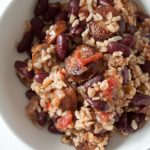 quick red beans and rice with andouille sausage