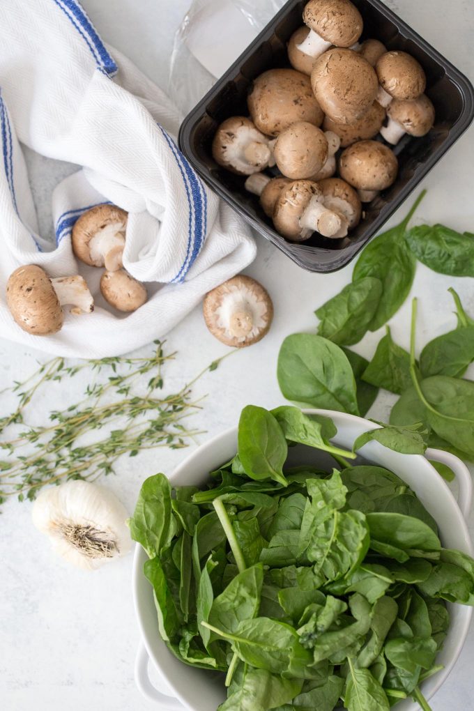 Savory Oatmeal with Mushrooms, Spinach, and Thyme