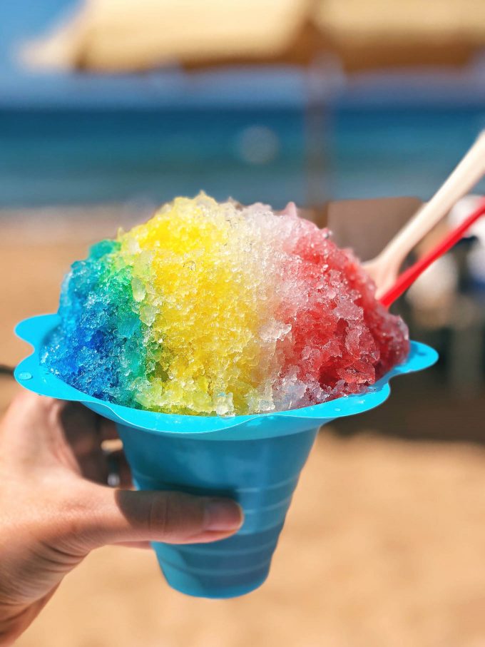 shave ice on wailea beach