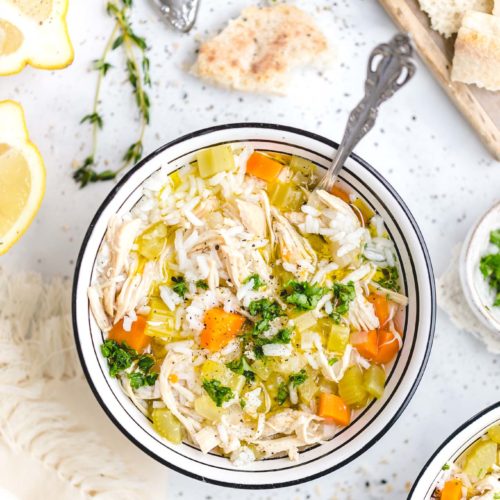 Slow Cooker Chicken Rice Soup