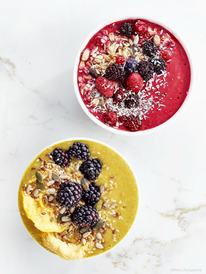 smoothie bowls - photo by mara zemgaliete