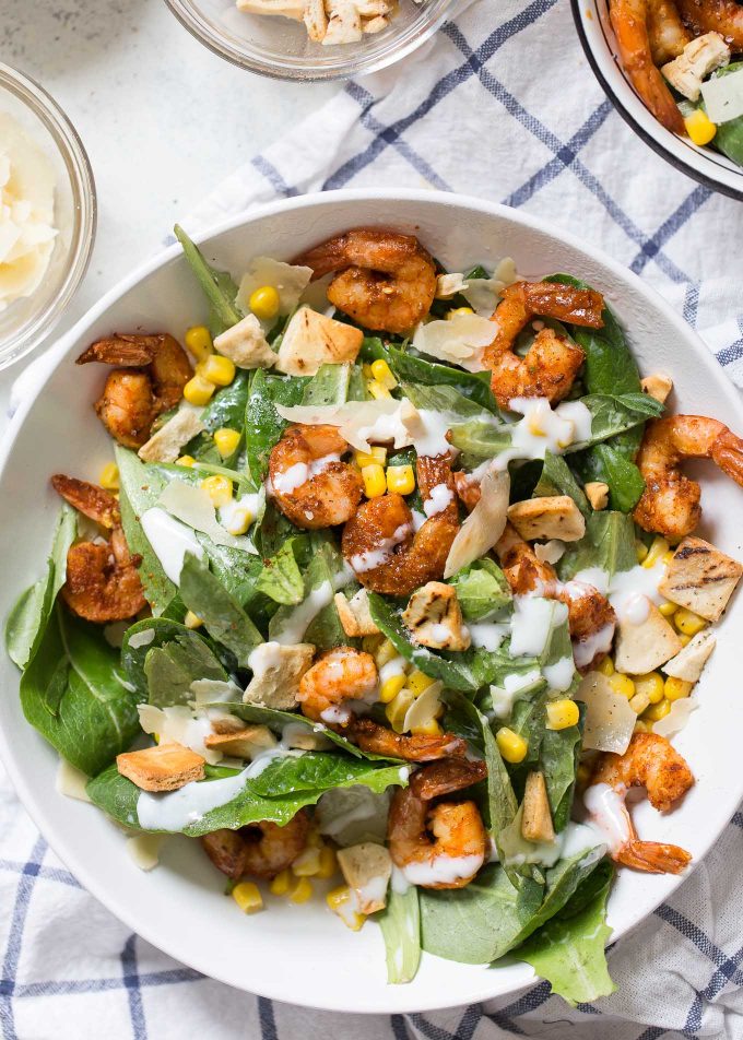 Southwestern Shrimp Caesar Salad Recipe