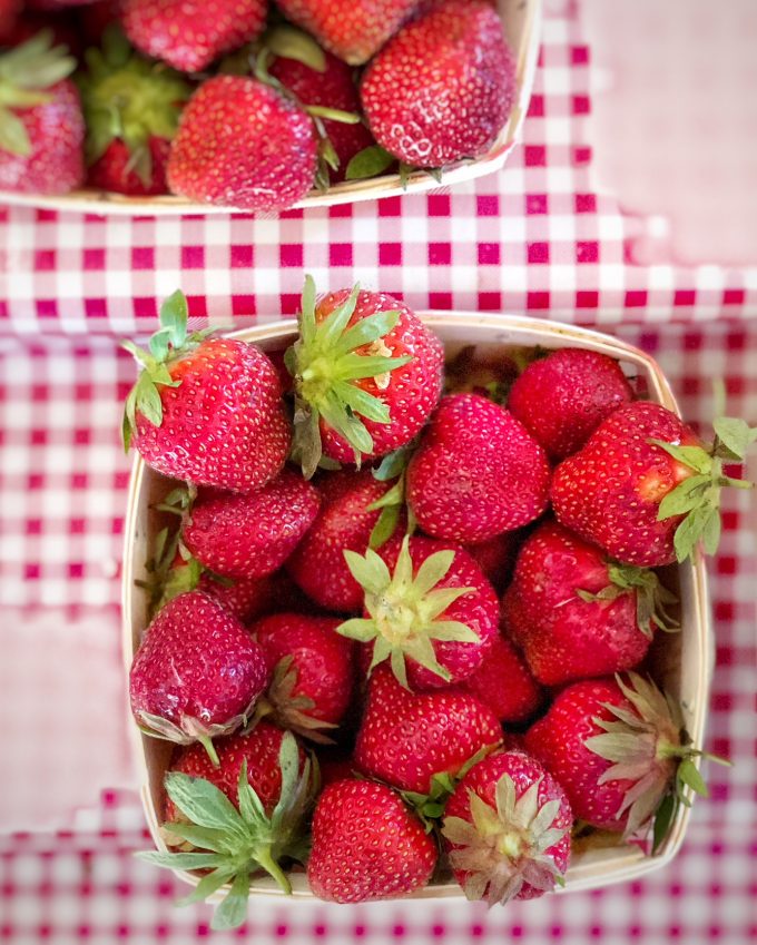 fresh strawberries from the farmers market