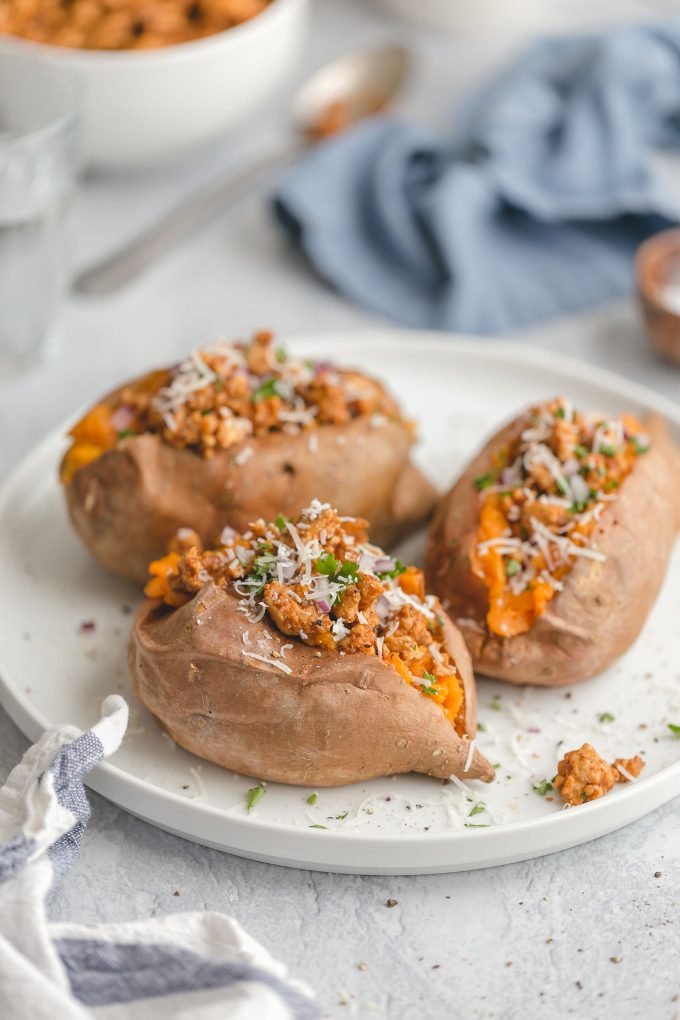 turkey taco stuffed sweet potatoes