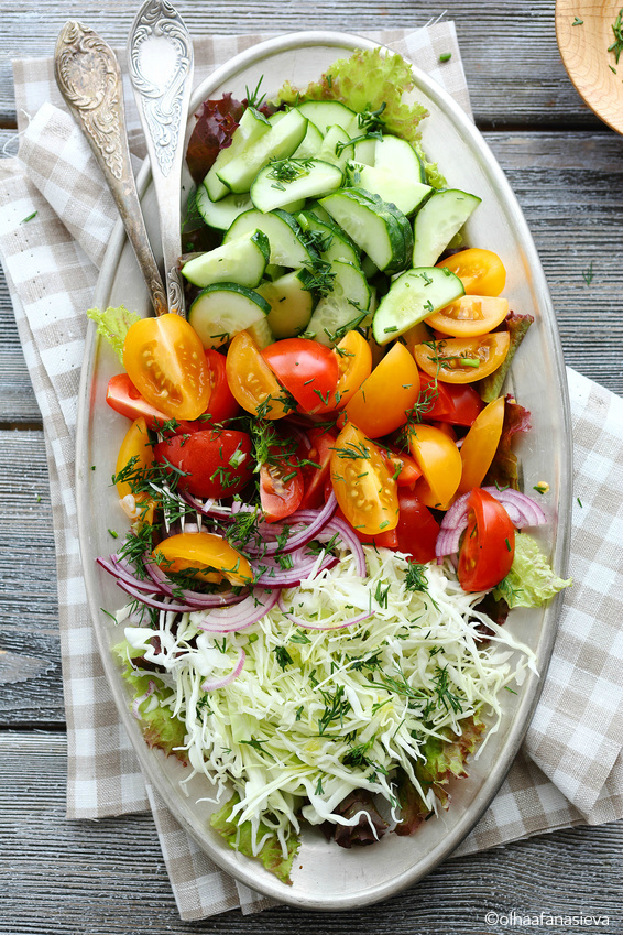 summer salad, photography