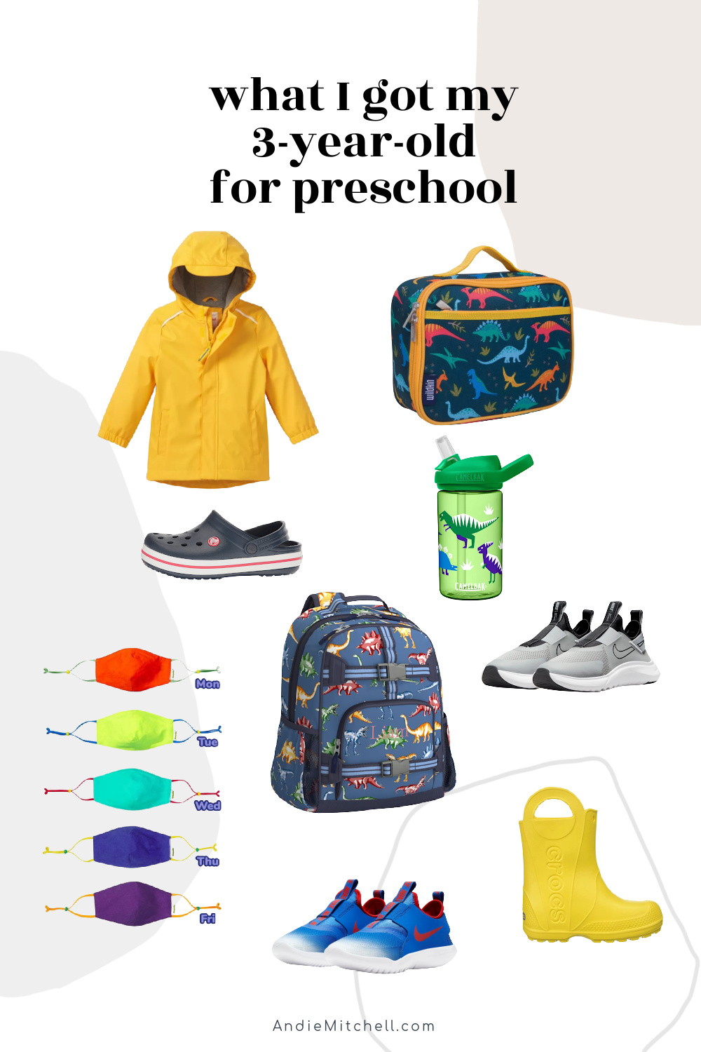what I bought my 3 year old for preschool