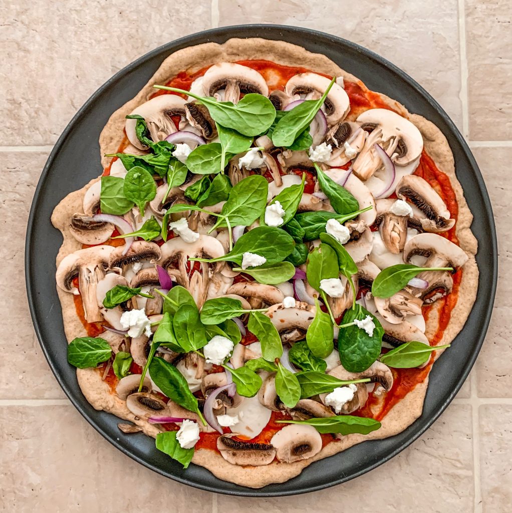 Pizza ready for the oven