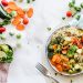 Variety of vegetables on the table and the salad